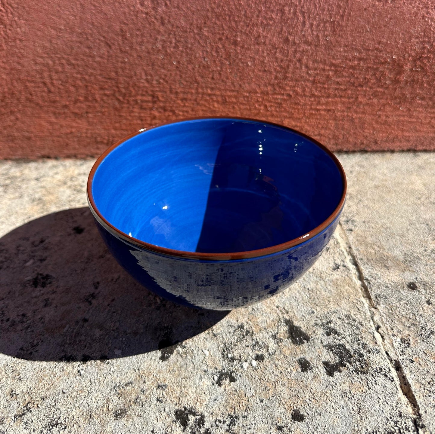 Le bol céramique bicolore Bleu cobalt/Bleu roi H8cm