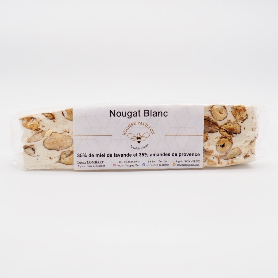 Nougat blanc au miel de lavande 100g