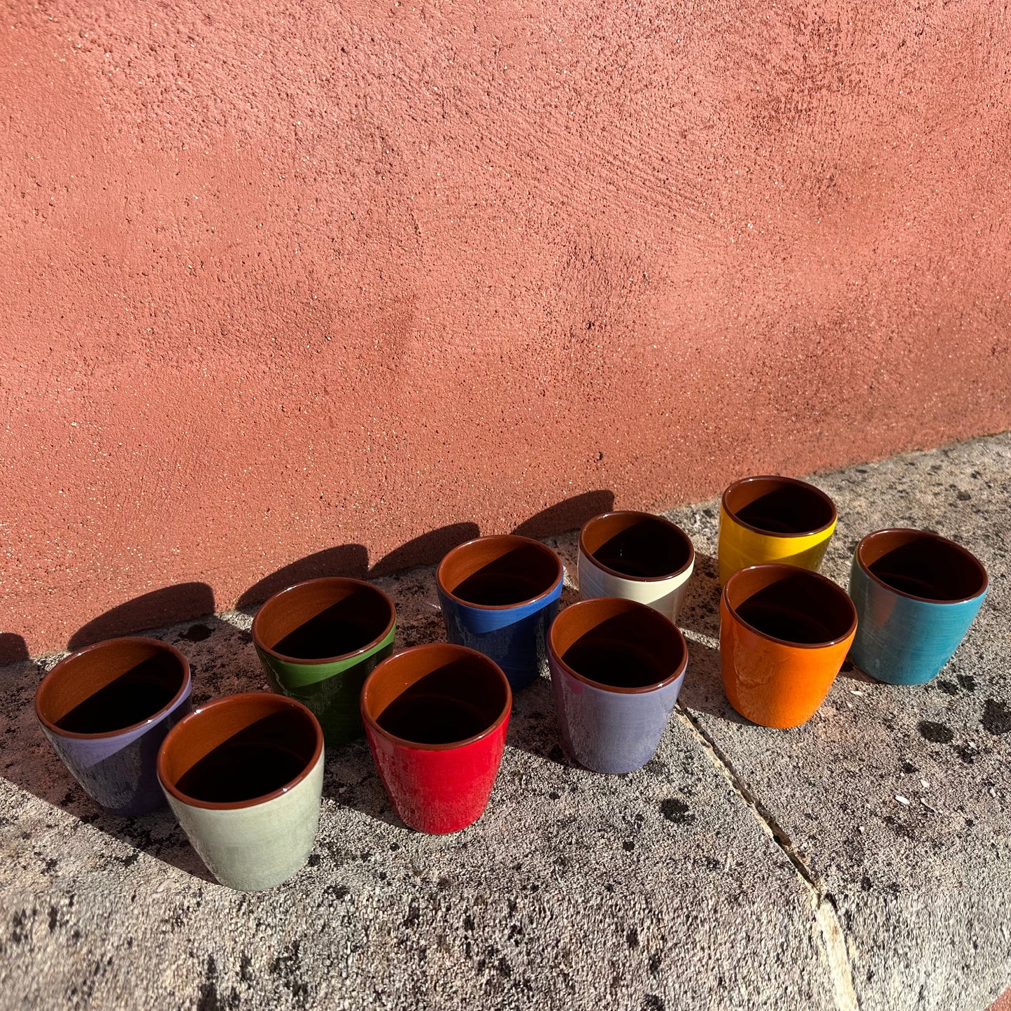 Tasse à expresso Céramique Bicolore Rouge/Café