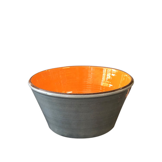 Petit saladier céramique bicolore Gris/Orange Ø21cm