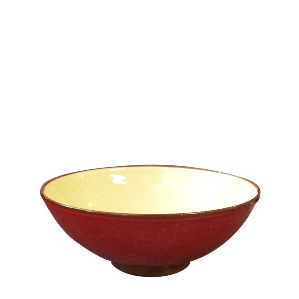 Petite coupelle céramique bicolore Rouge/Blanc Ø14,5cm